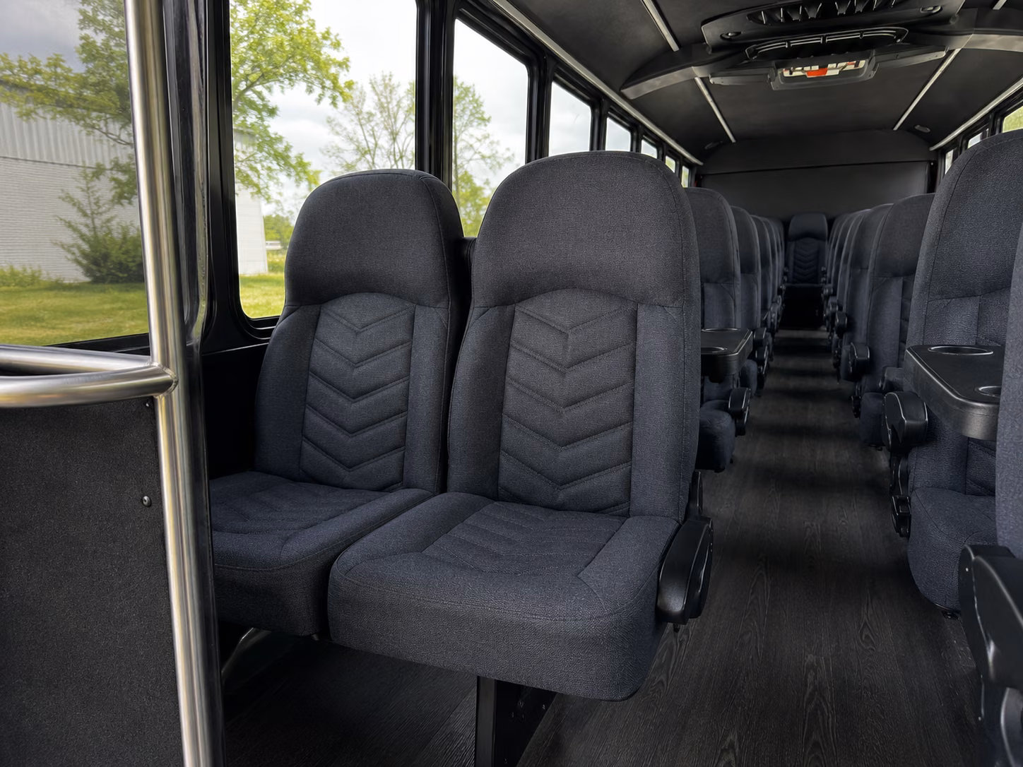 hawthorne 18 passenger minibus inside