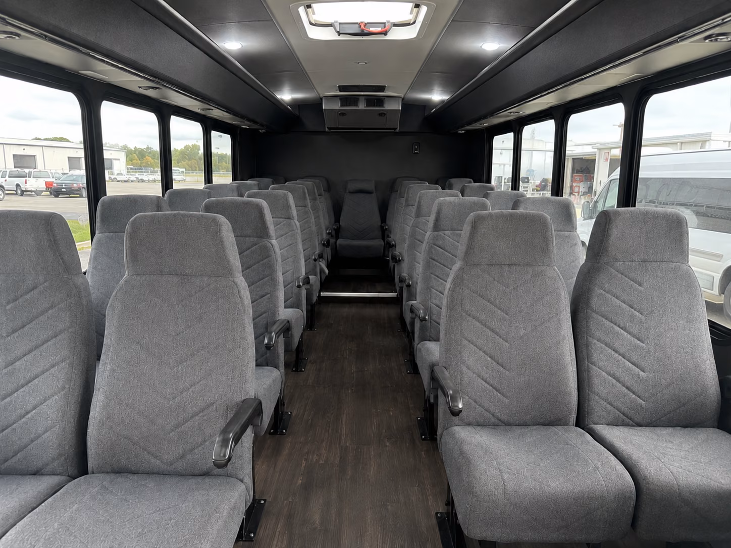 hawthorne 18 passenger minibus interior