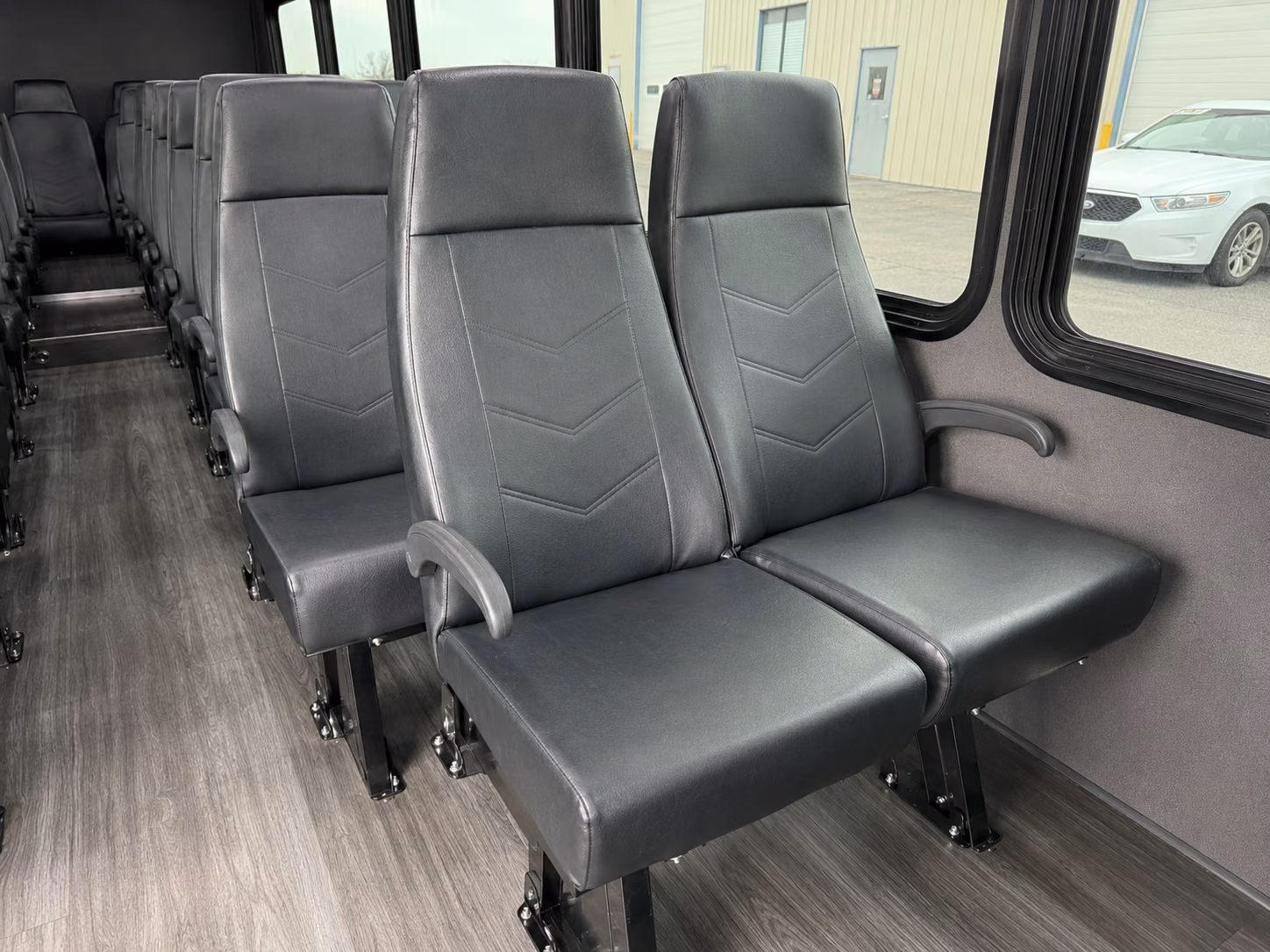 hawthorne 20 passenger minibus inside