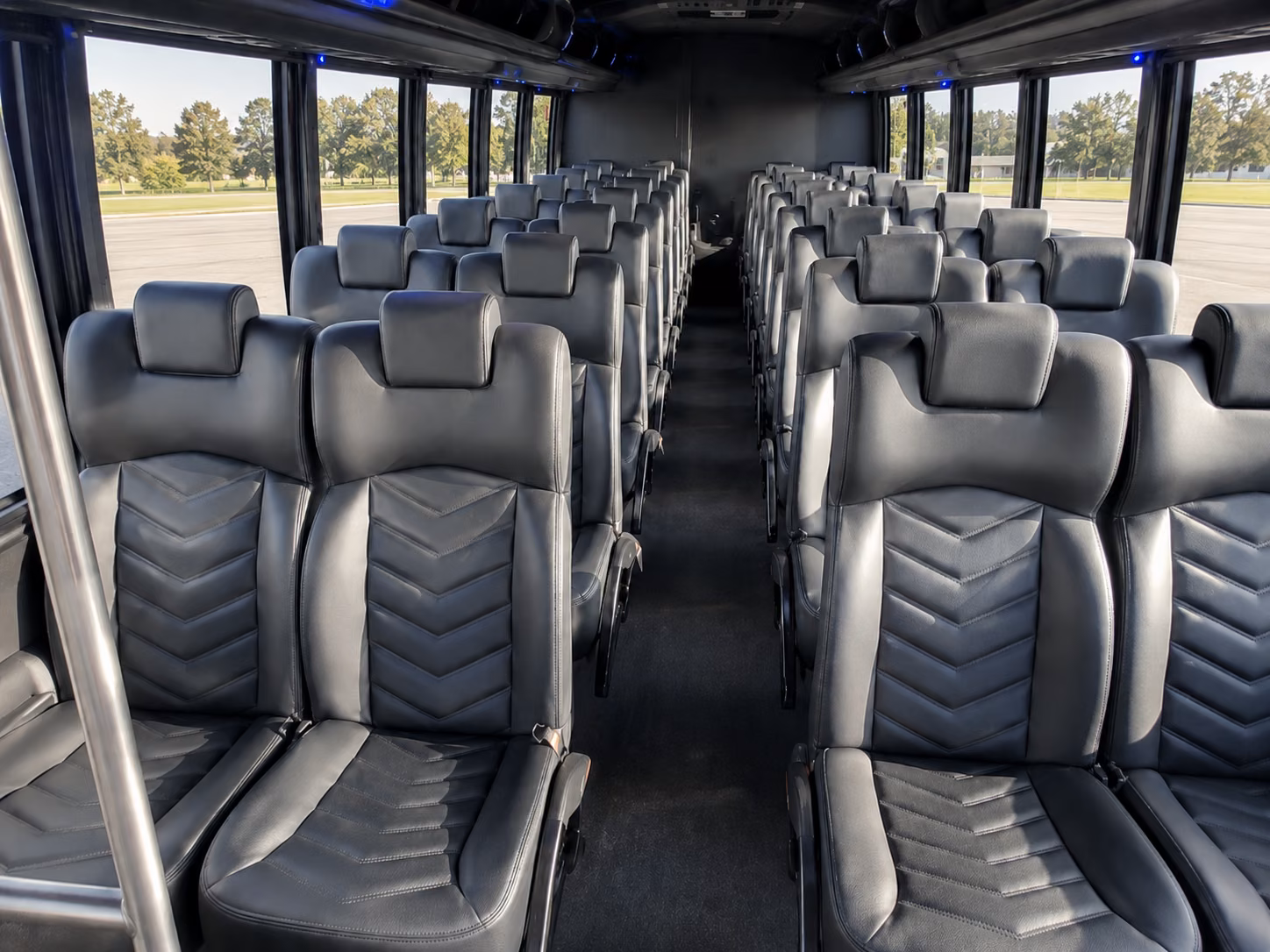 hawthorne 20 passenger minibus interior