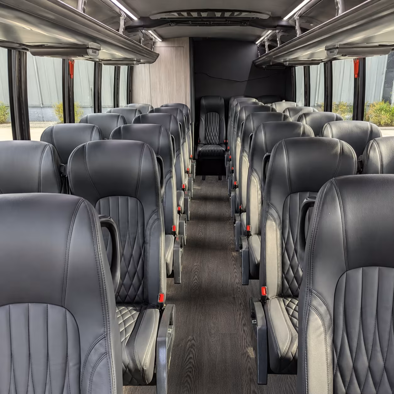hawthorne 25 passenger minibus interior