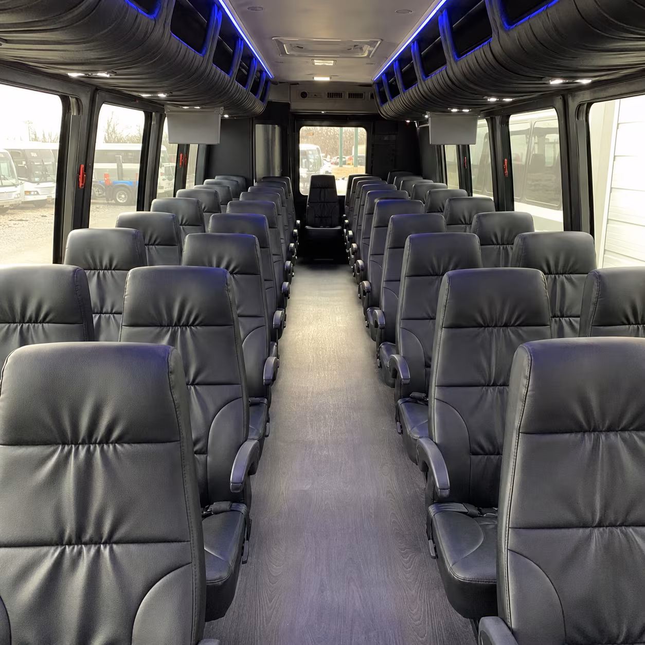 hawthorne 28 passenger minibus interior