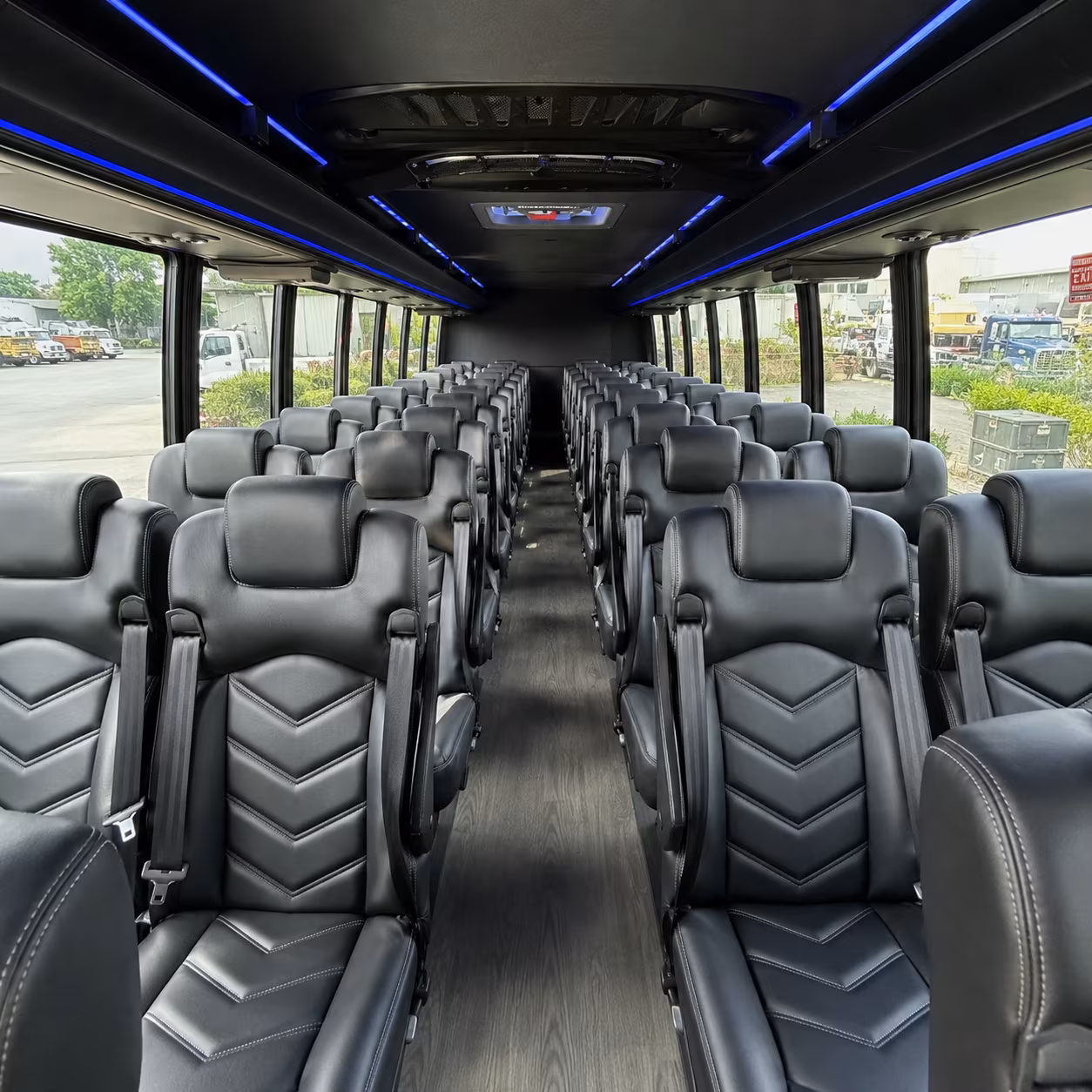 hawthorne 30 passenger minibus inside