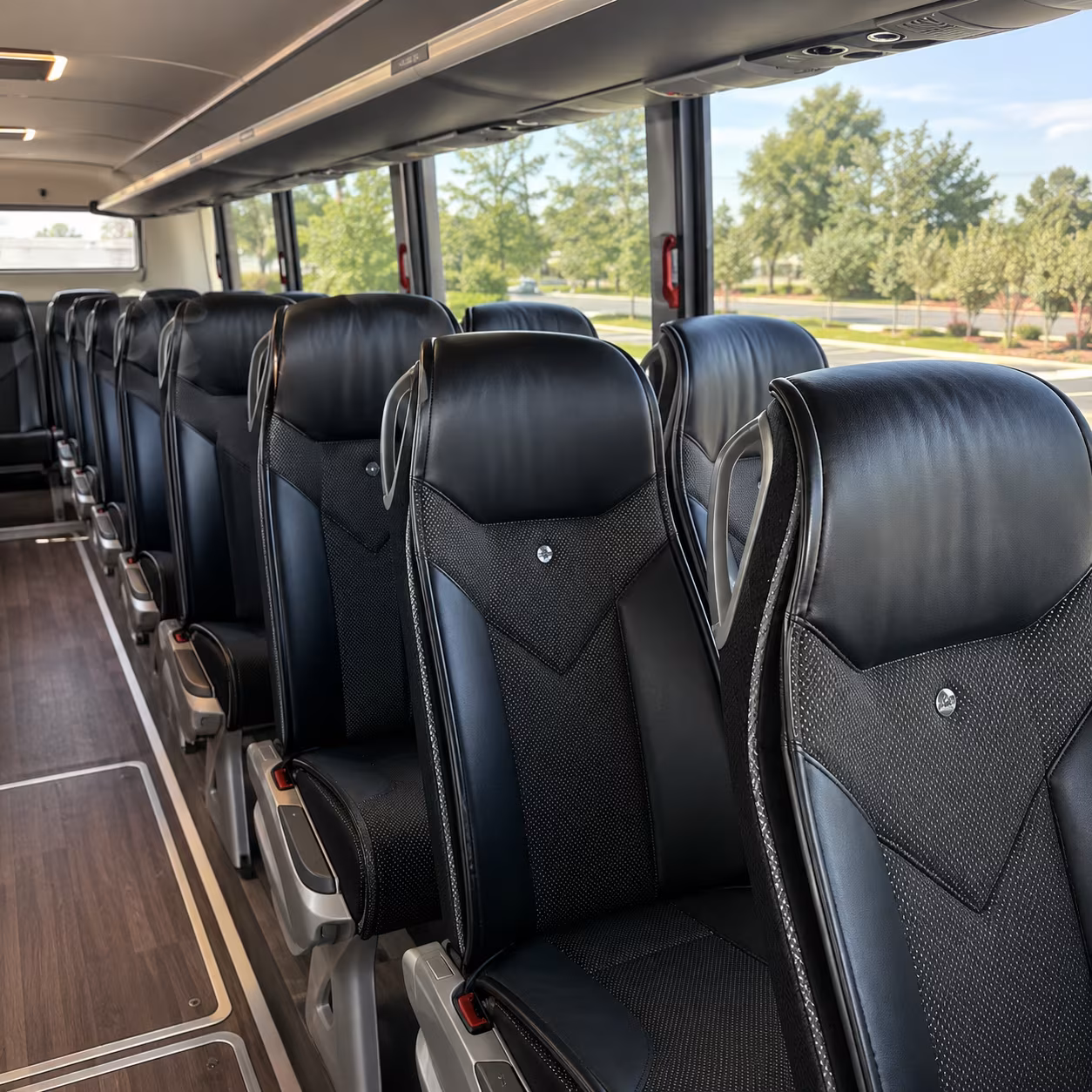 hawthorne 45 passenger charter bus interior