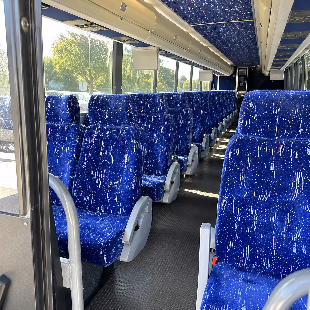 hawthorne 50 passenger charter bus inside